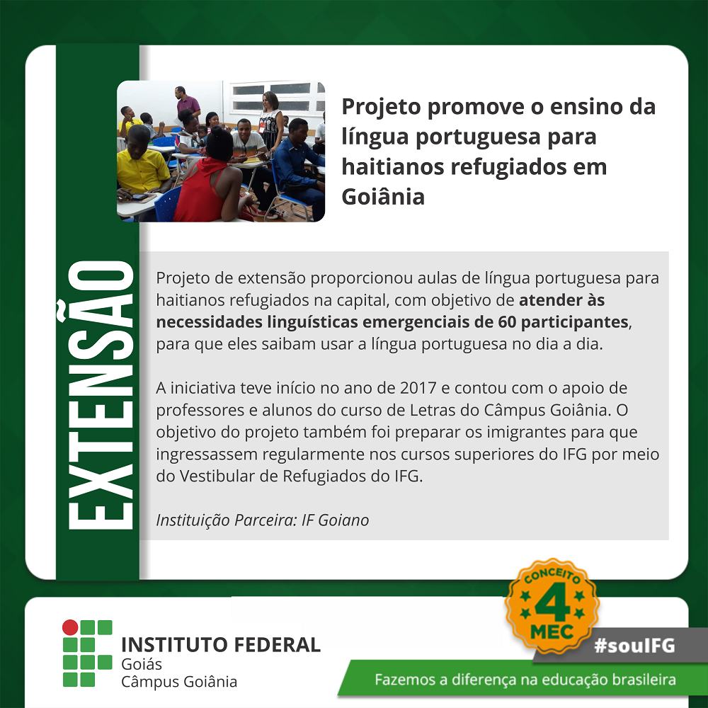 Post 2 da Campanha Sou IFG do Câmpus Goiânia 