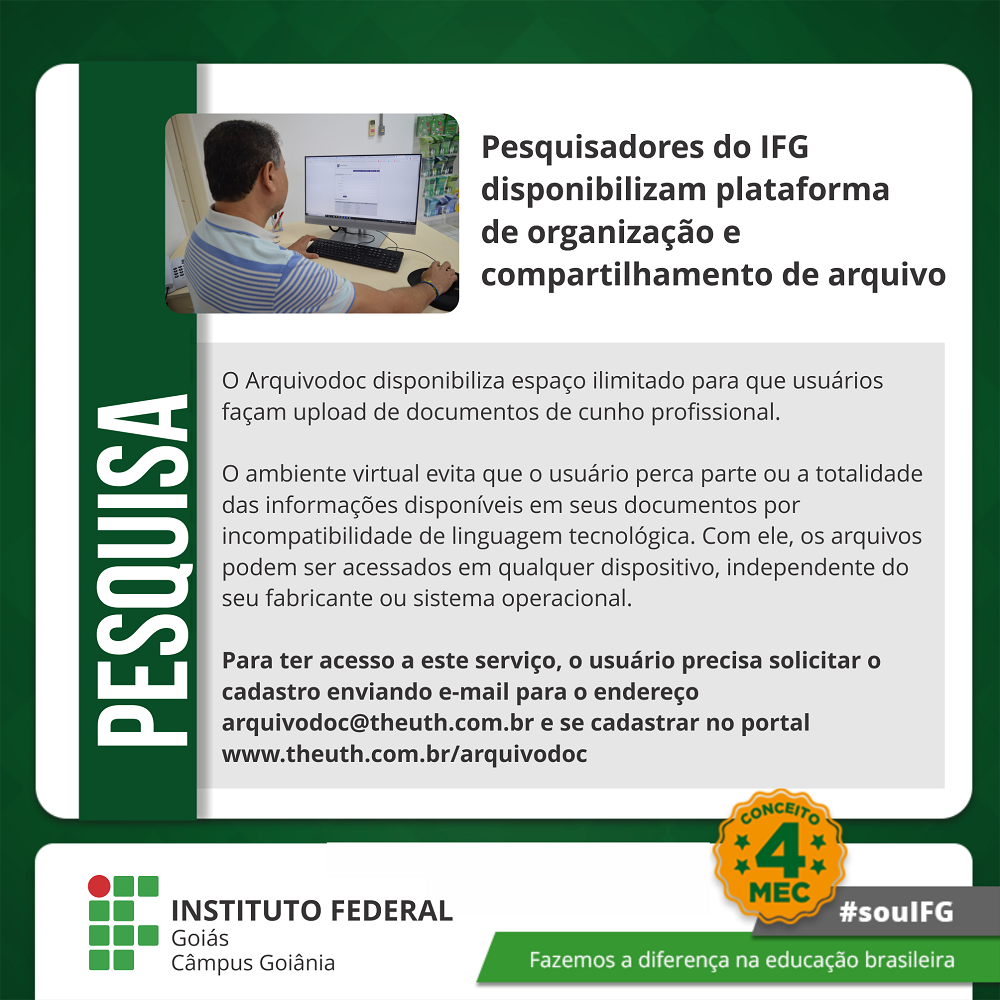 Post 9 da campanha Sou IFG