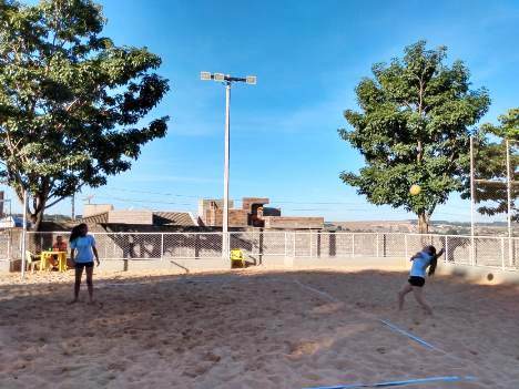 Final do vôlei de areia masculino, disputada entre as equipes dos Câmpus Aparecida e Luziânia