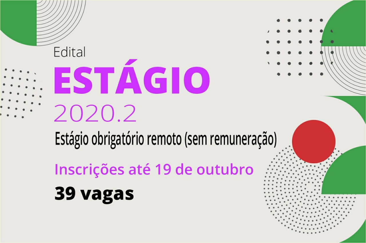 As inscrições para vagas de estágio são realizadas  de 2 a 19 de outubro, pela página Editais de Estágio do Câmpus Goiânia