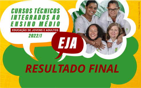 Resultado final da seleção para cursos de ensino médio EJA