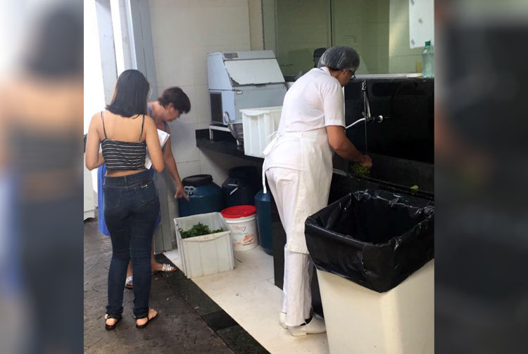 Pesquisadores foram ao Clube de Engenharia de Goiás para analisar e sugerir formas mais sustentáveis para os serviços de alimentação do local.