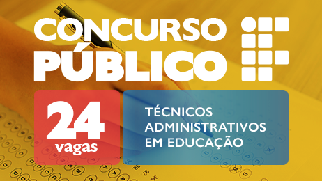 banner informativo sobre o concurso para técnicos-administrativos do IFG