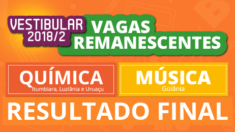 Banner de divulgação do resultado final do processo seletivo para as licenciaturas em Música e em Química