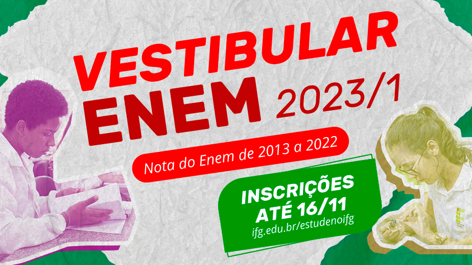 Nesta seleção do Vestibular Enem, são ofertadas 1022 vagas para cursos presenciais