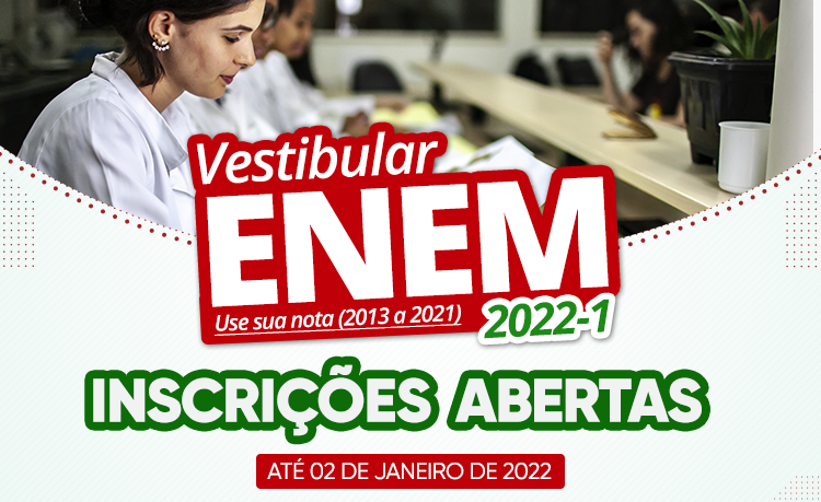 Inscrições abertas para o Vestibular Enem 2022/1